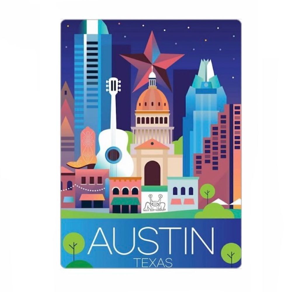 Austin Texas Colorful magnet